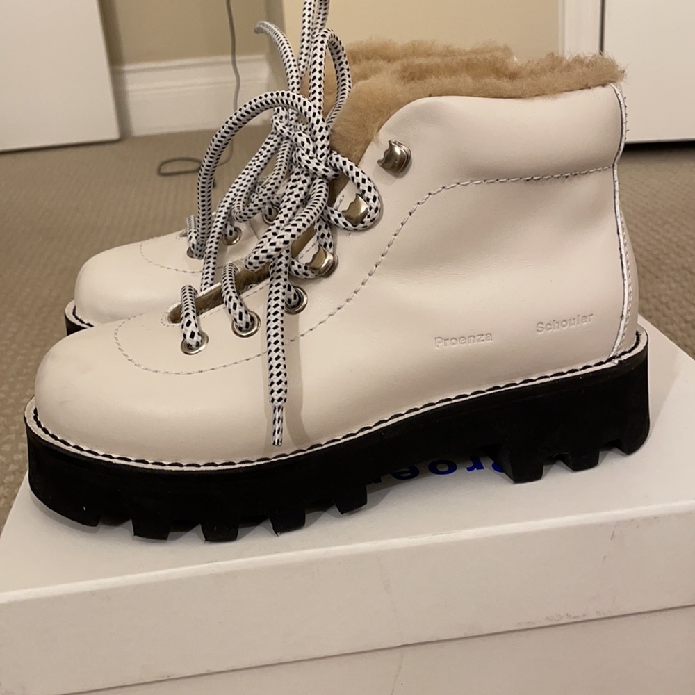 Proenza Schouler Shearling Hiking Bootie $795 - Picture 9 of 12